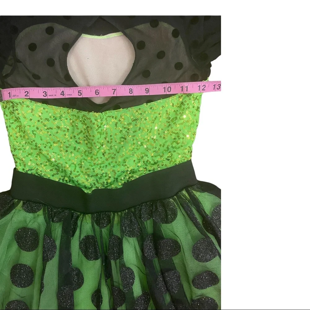 WEISSMAN Dance COSTUME Recital COMPETITION Green and Black LARGE Child 14